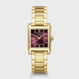 MONTRE CLUSE ANGLEE WATCH STEEL,DARK CHERRY, GOLD COLOUR