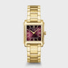 CLUSE ANGLEE WATCH STEEL,DARK CHERRY, GOLD COLOUR