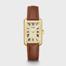 MONTRE CLUSE BELISENNA WATCH LEATHER NUTSHELL, SAND TEXTURED, GOLD COLOUR