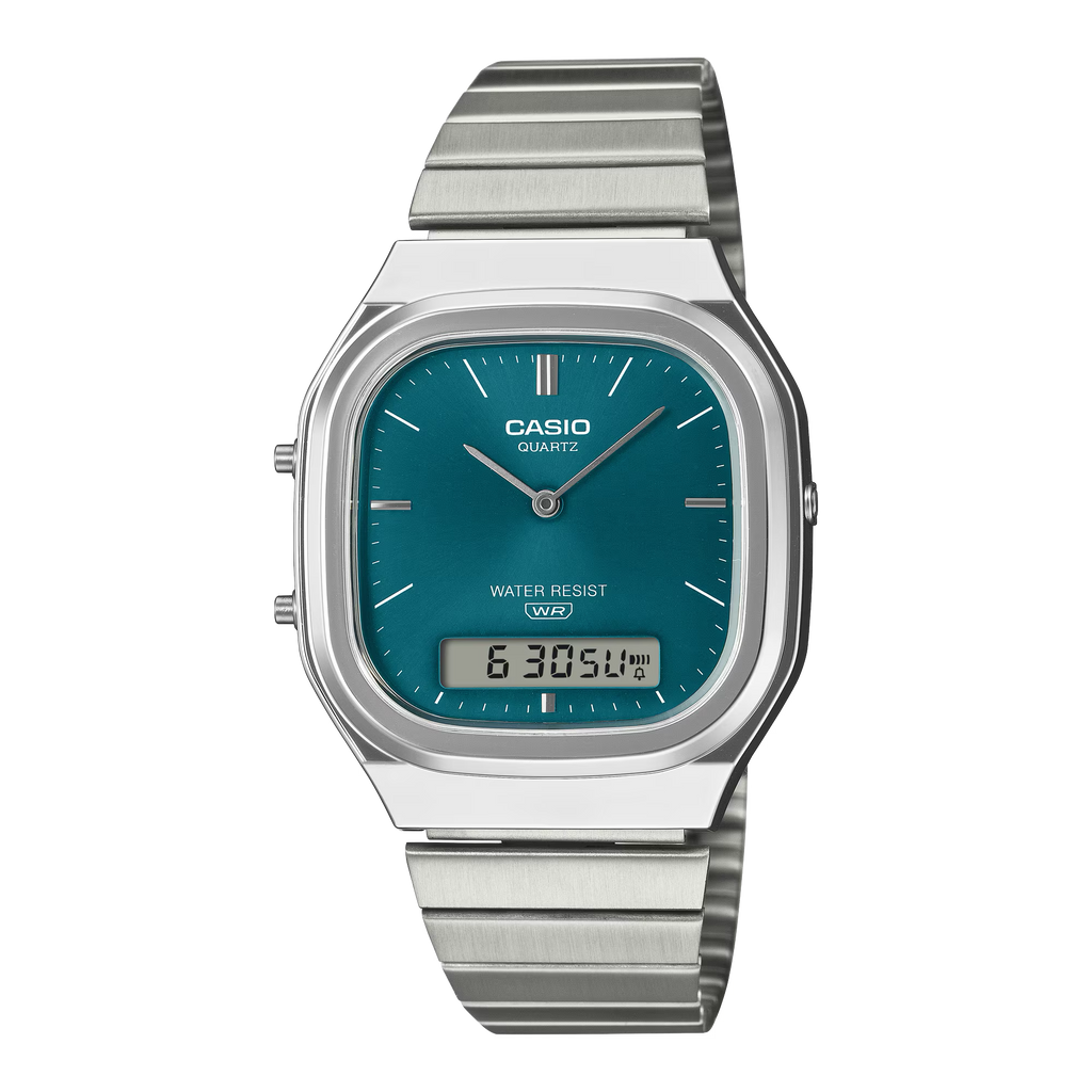 Montre Casio AQ-240E-3A Edgy Collection avec affichage analogique et digital