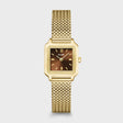 MONTRE CLUSE GRACIEUSE MINI MESH, BROWN, GOLD COLOUR
