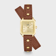MONTRE CLUSE GRACIEUSE MINI DOUBLE LEATHER NUTSHELL