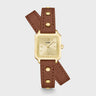 MONTRE CLUSE GRACIEUSE MINI DOUBLE LEATHER NUTSHELL