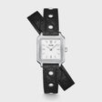 MONTRE CLUSE GRACIEUSE MINI , WATCH DOUBLE LEATHER BLACK, SILVER COLOUR