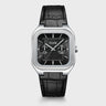 MONTRE CLUSE QUADRUS MULTIFUNCTION LEATHER BLACK SILVER COLOUR