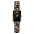 MONTRE PIERRE LANNIER FEMME ARIANE DORÉ CUIR LÉOPARD