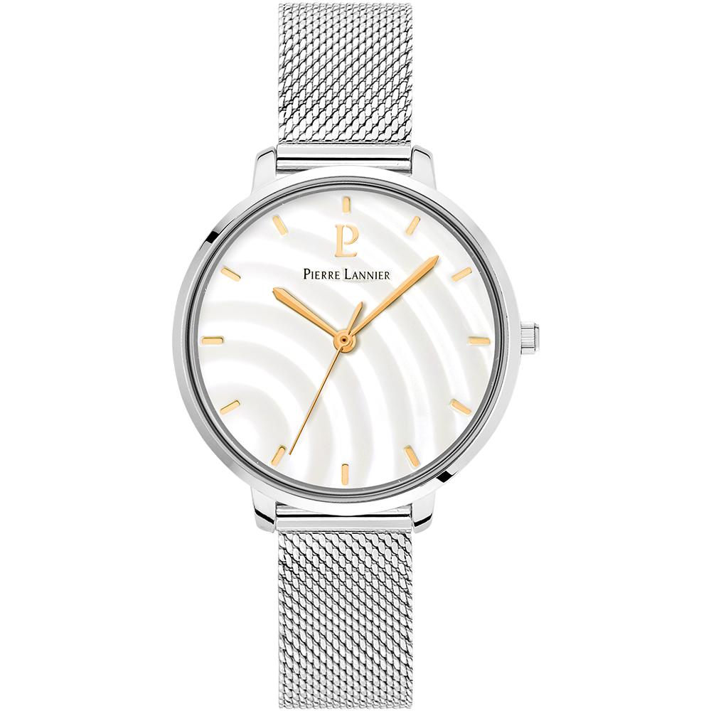 Montre Femme BETTY Cadran Blanc Bracelet Acier milanais Argenté
