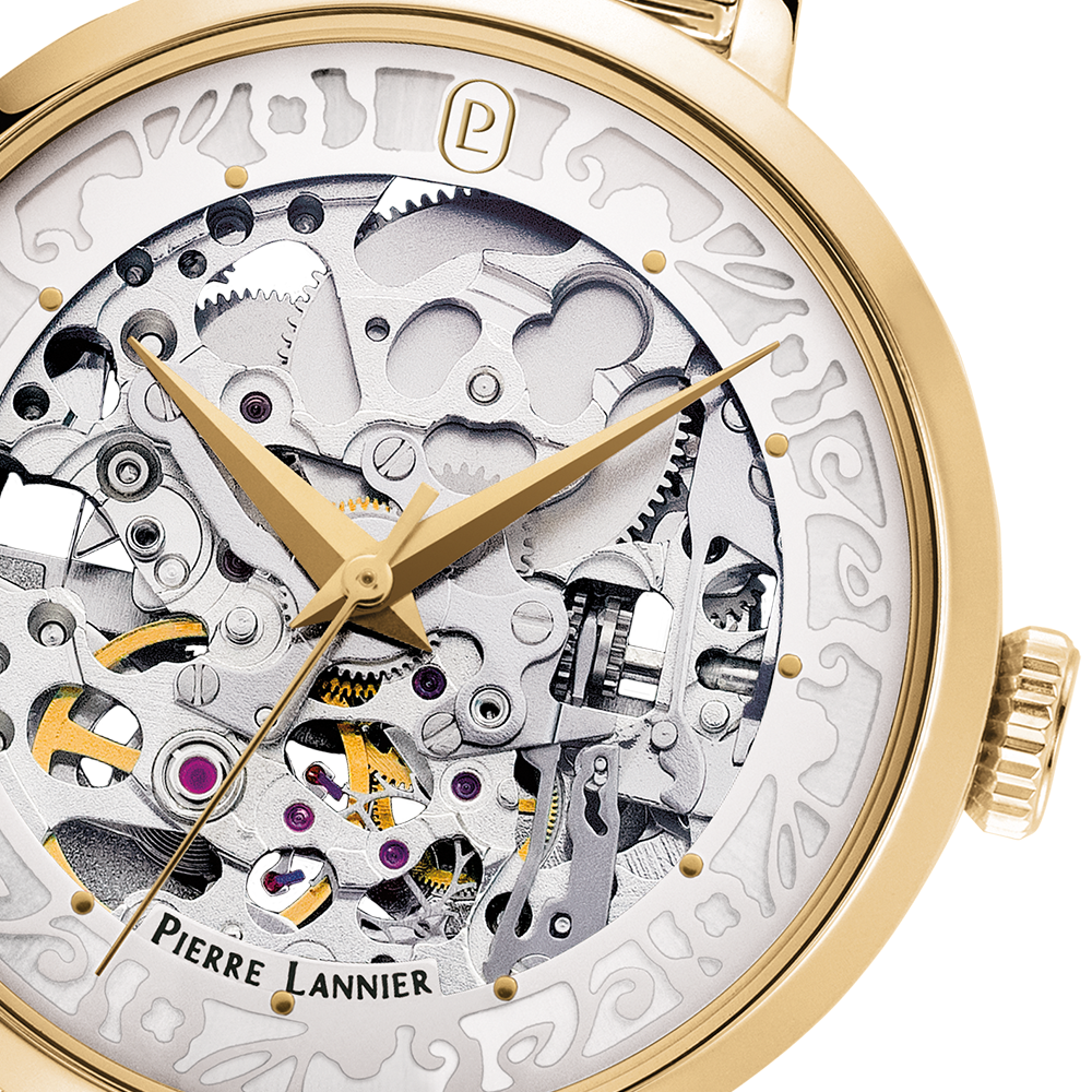 Montre Femme Pierre Lannier – Automatic Doré & Cadran Argenté