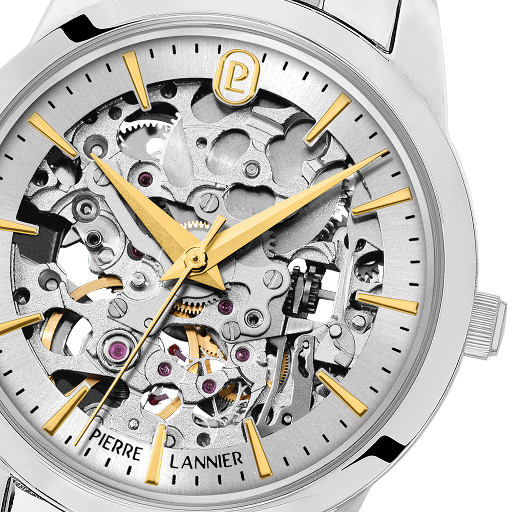 Montre Femme Pierre Lannier – Thea Argentée & Cadran Squelette Argenté
