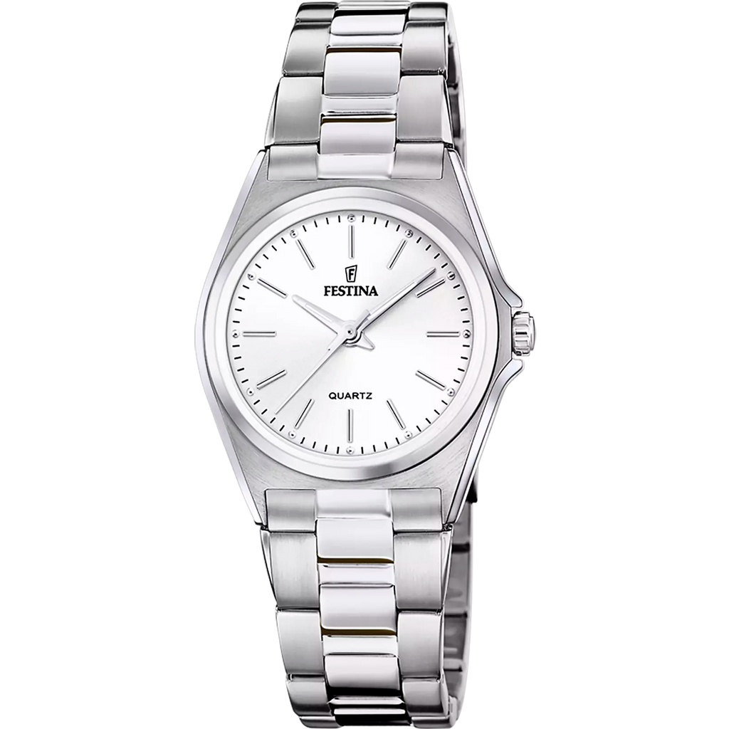 Montre Festina F20553/2 femme – cadran blanc, bracelet acier inoxydable.