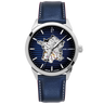 MONTRE PIERRE LANNIER HOMME MONARCK ARGENTÉ CUIR