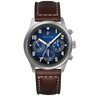 MONTRE PIERRE LANNIER HOMME AVIATEUR ARGENTÉ CUIR