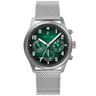 MONTRE PIERRE LANNIER HOMME AVIATEUR ARGENTÉ MILANAIS