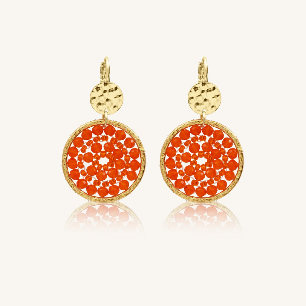 BOUCLES D'OREILLES SANTIBE PARADIS ORANGE