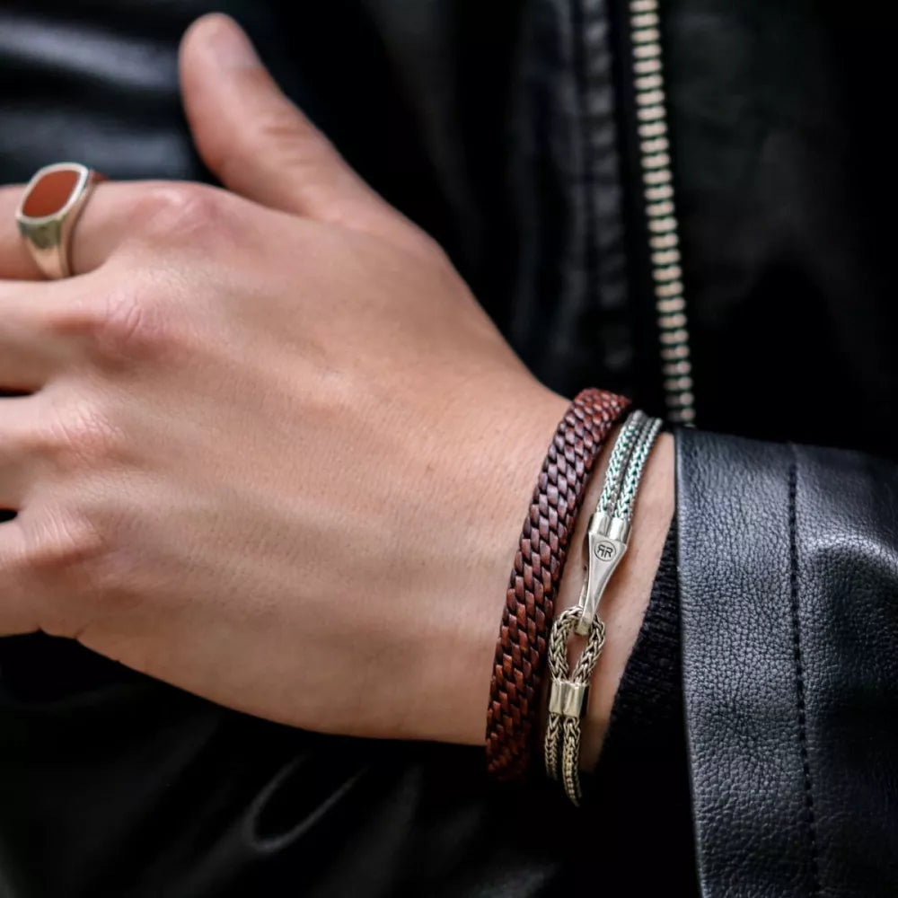 Bracelet Rebel & Rose argent boucle crochet