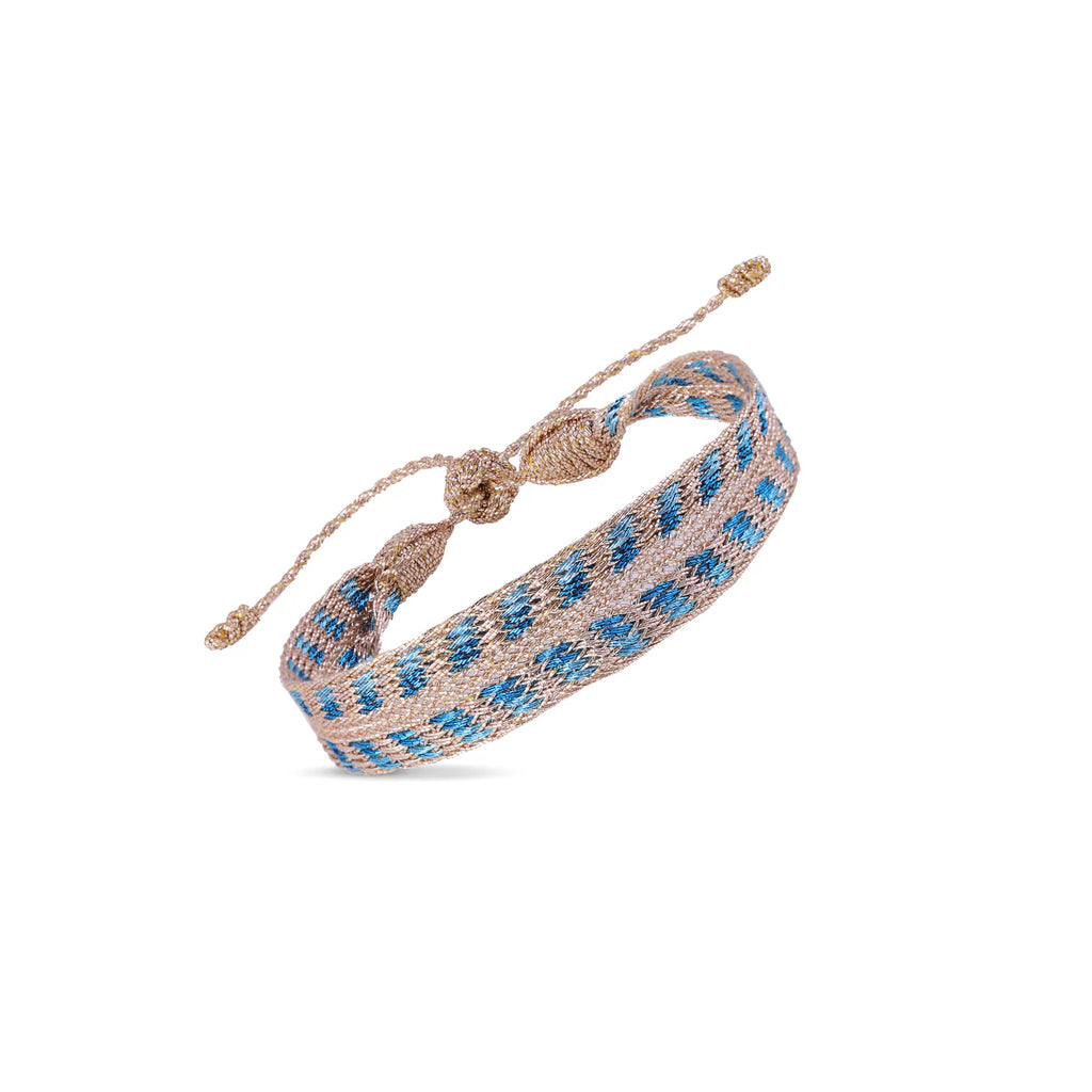 WS Rolo n°2 Bracelet - Rose Gold Ocean Blue