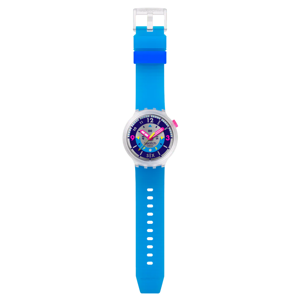 Swatch Neon Hielo – Montre rétro XXL inspirée des années 90