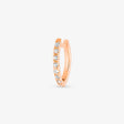 BOUCLE D'OREILLE GINETTE NY BE MINE SOLO DIAMOND HOOP OR ROSE