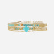 BRACELET ZAG VELA DORÉ - TURQUOISE