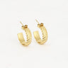 BOUCLES D'OREILLES ZAG LIZZY ACIER DORÉ