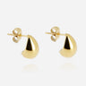 BOUCLES D'OREILLES ZAG ACIER DORE LARMES