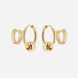 BOUCLES D'OREILLES ZAG CARMELA ACIER DORÉ