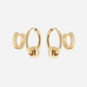 BOUCLES D'OREILLES ZAG CARMELA ACIER DORÉ