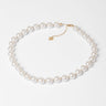 COLLIER ZAG MADURA ACIER DORE ET PERLES NACREES