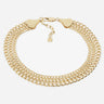 COLLIER ZAG NEFERTITI ACIER DORE