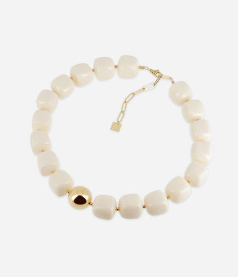 Collier Zag Laïos blanc