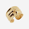 BAGUE ZAG NERINE ACIER DORE