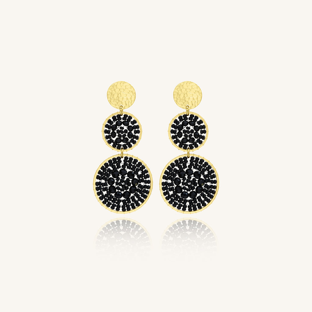 Boucles d'oreilles Santiago Noir