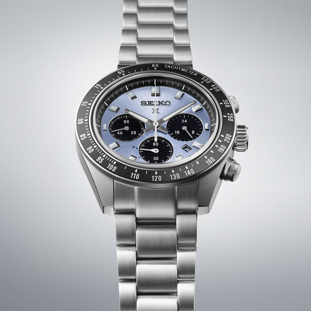 Seiko Prospex Speedtimer SSC935P1 cadran bleu, chronographe solaire