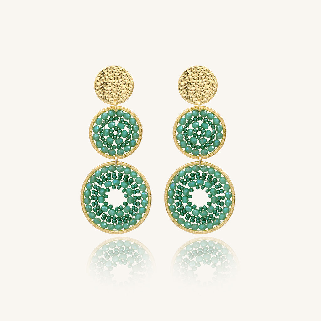 Boucles d'oreilles Sevillana vert d'eau