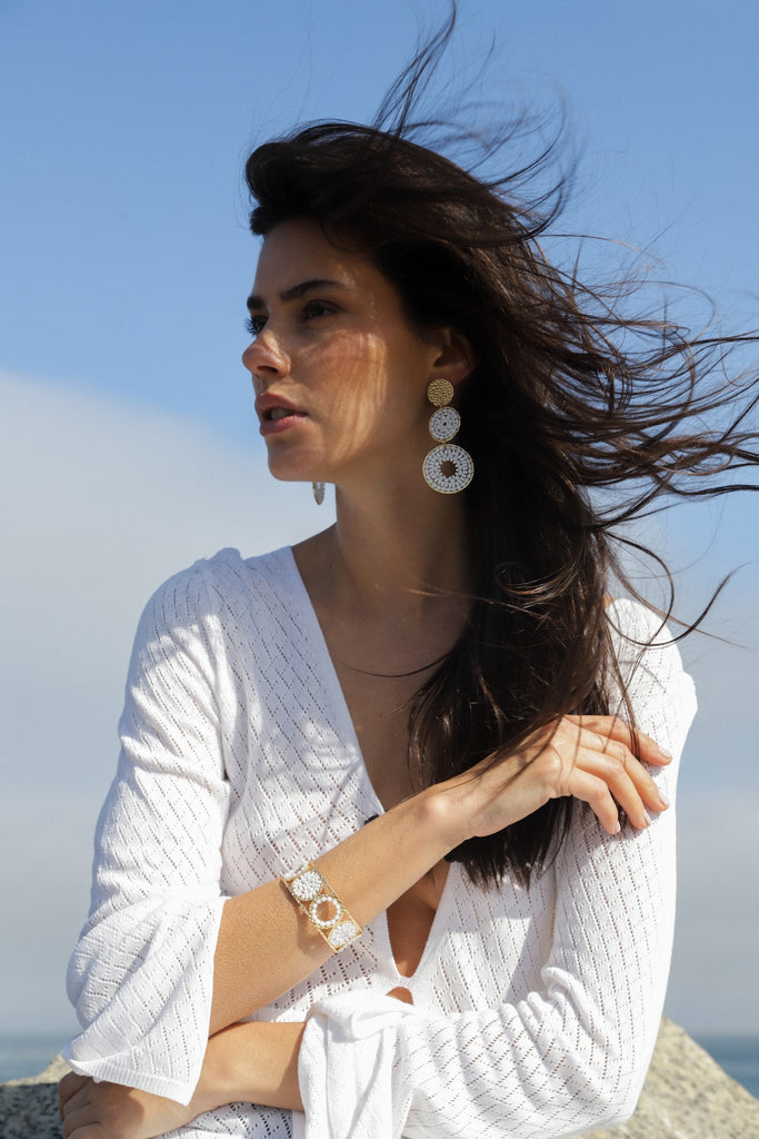 Boucles d'oreilles Sevillana portée