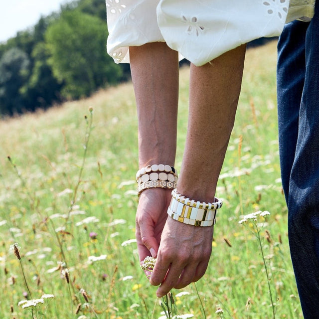 BRACELET SIMONE A BORDEAUX COLORMIND MAXI BEIGE