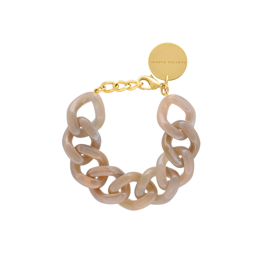 FLAT CHAIN BRACELET BIANCONE MARBLE