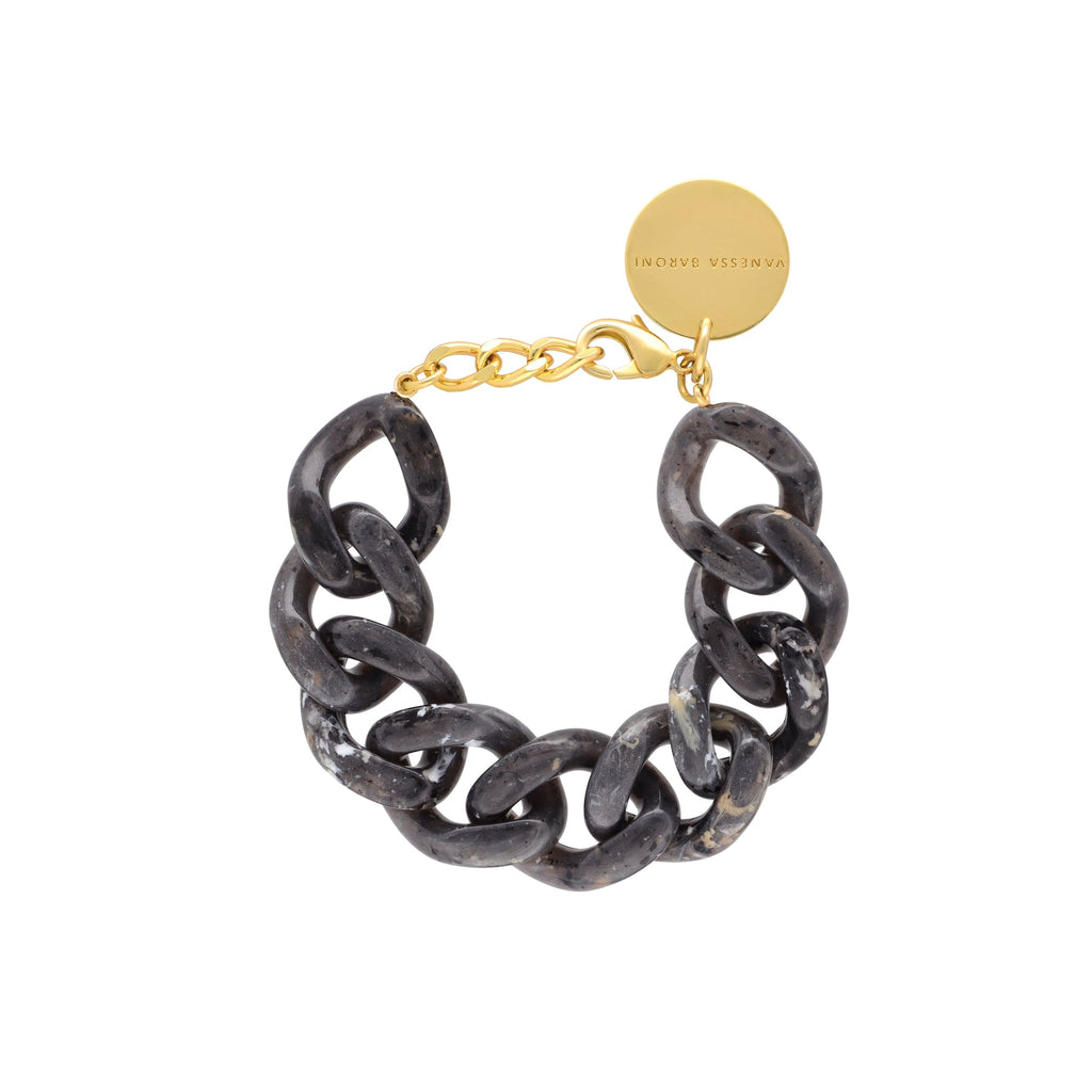 FLAT CHAIN BRACELET GRANITE MARBLE