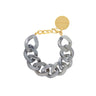 FLAT CHAIN BRACELET INKED GREY MARBLE VANESSA BARONI