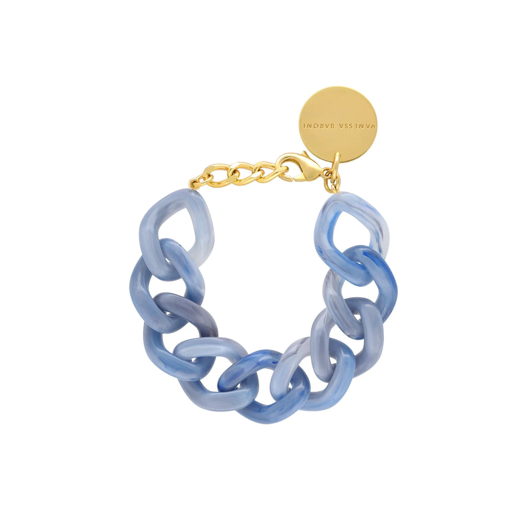 Flat Chain Bracelet ocean blue 