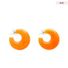BOUCLES D'OREILLES MOON NEON ORANGE MARBRE VANESSA BARONI