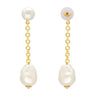 BOUCLES D'OREILLES HANGING ORGANIC PEARL VANESSA BARONI