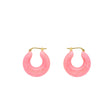 BOUCLES D'OREILLES CIRCLET EARRING NEON PINK MARBLE VANESSA BARONI