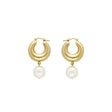 CIRCLET EARRING GOLD PEARL VANESSA BARONI