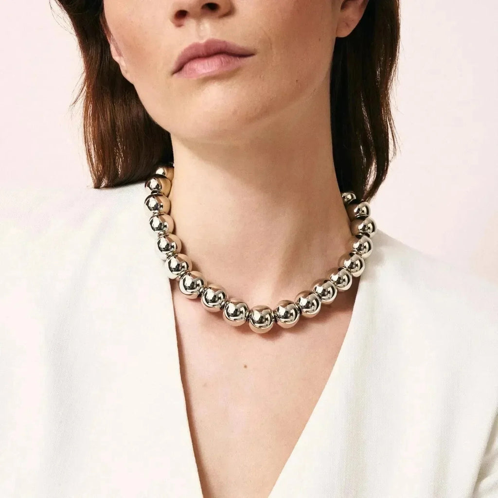 Collier Small Beads Silver Vanessa Baroni
