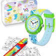 MONTRE FLIK FLAK COLOR IN NEON X FABER CASTELL