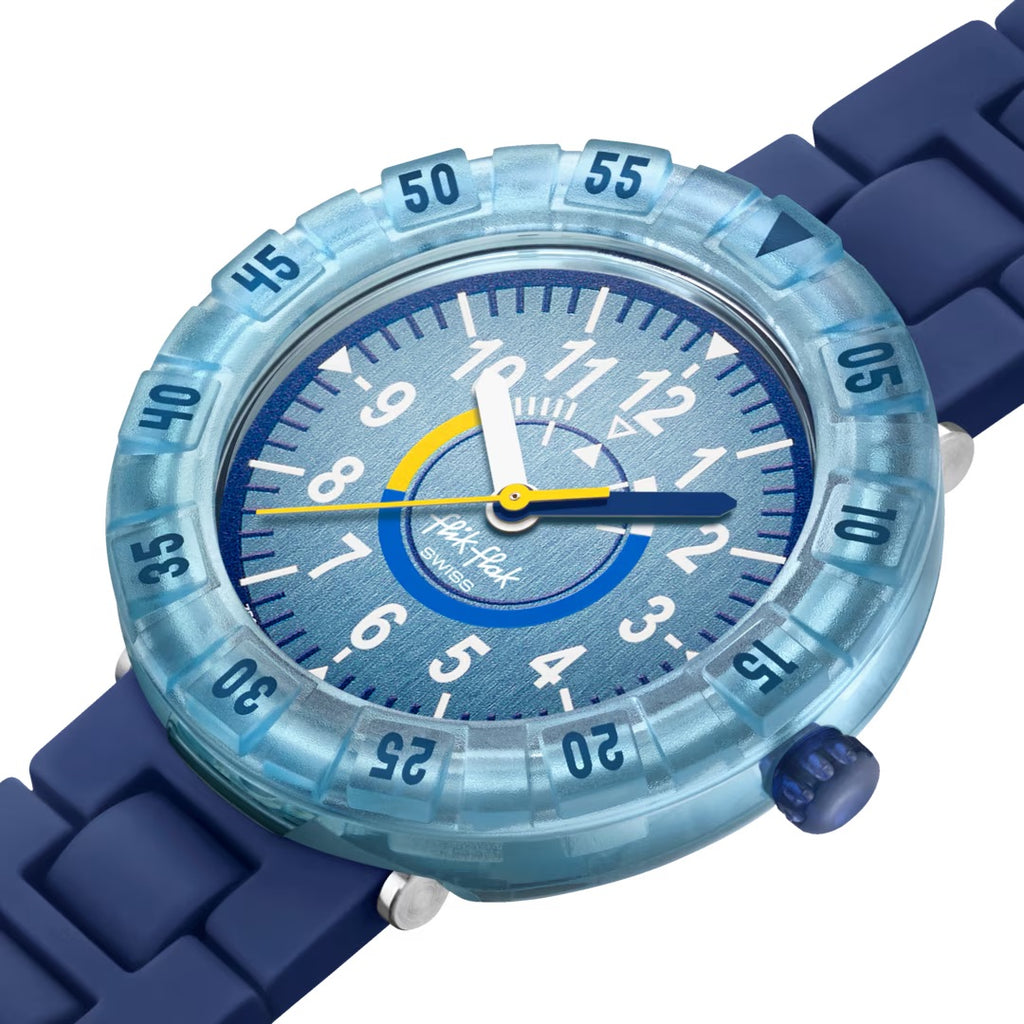 Montre Flik Flak Bluebrick