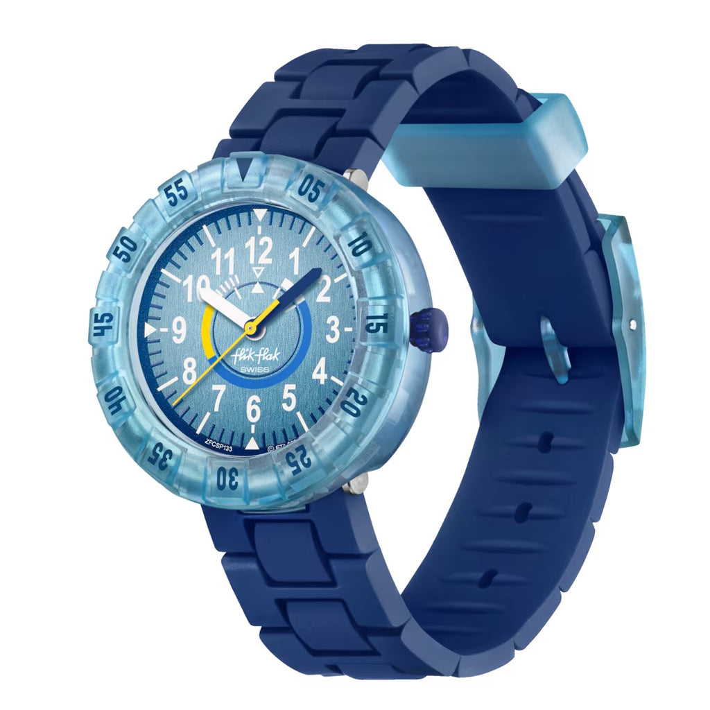 Montre Flik Flak Bluebrick