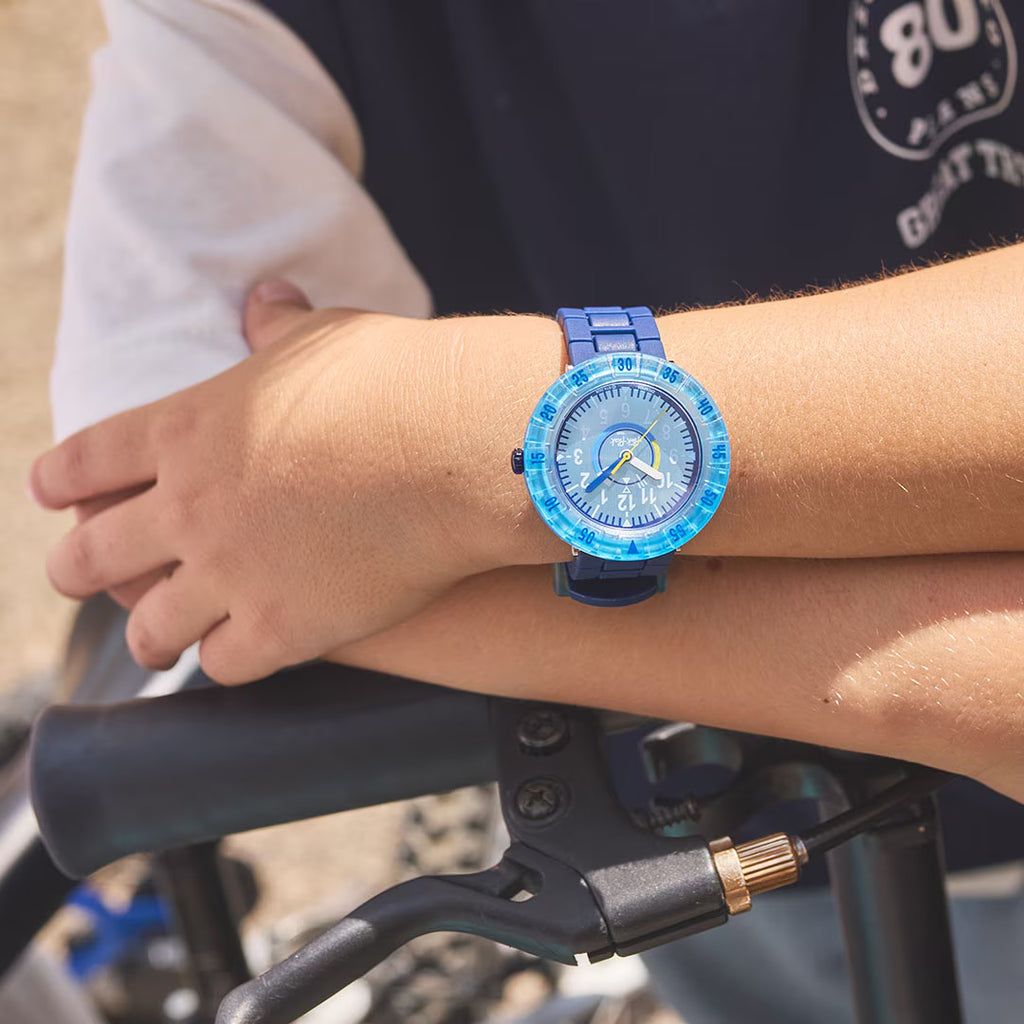 Montre Flik Flak Bluebrick