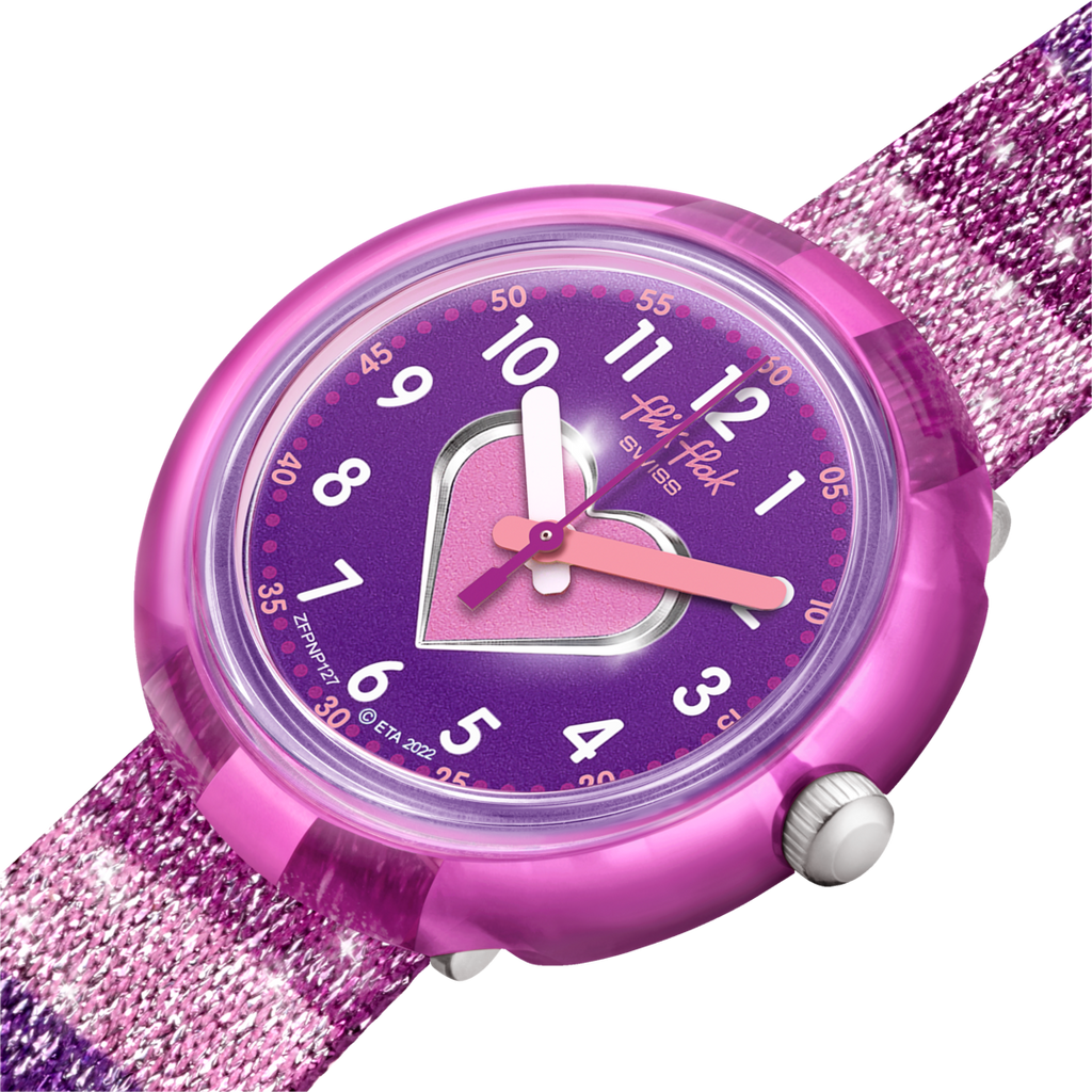 Montre Flik Flak Stripy Glitter
